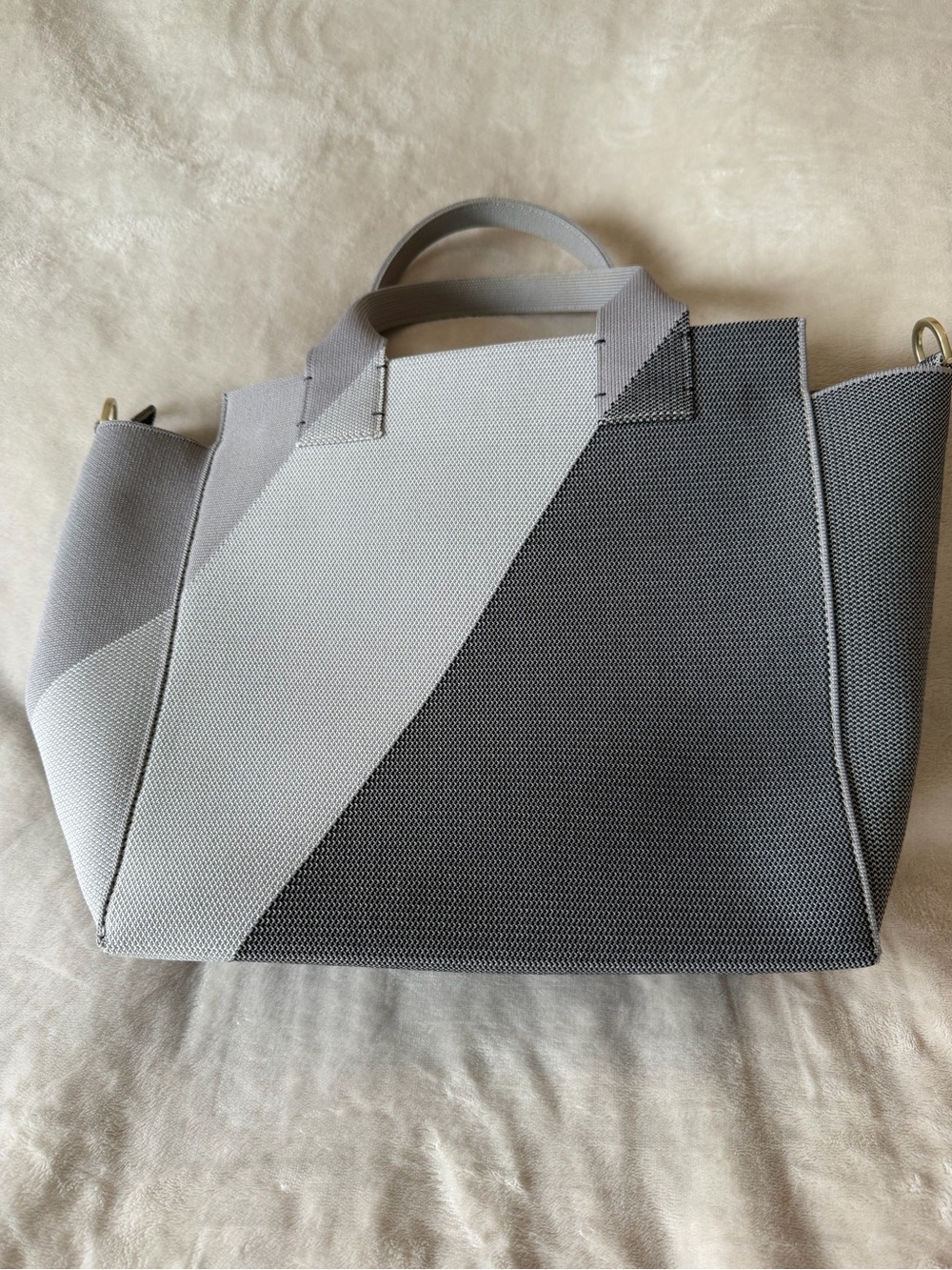 Rothy’s The Handbag ~ Charcoal Grey Crossbody Tote Shoulder Bag Washable - Picture 2 of 15